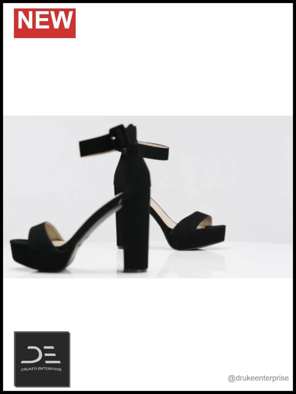 Platform Heeled Sandals, Block Heel Ankle Strap Dress Sandals